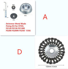 Grass Trimmer Head Steel Wire Brush - Gardening Land