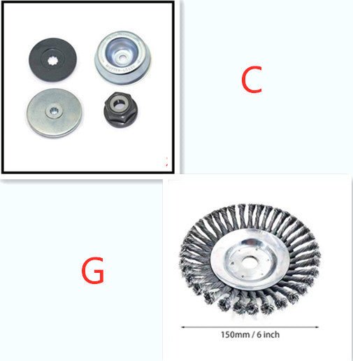 Grass Trimmer Head Steel Wire Brush - Gardening Land