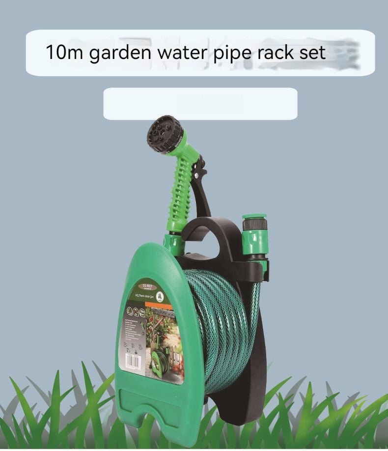 Home Car Wash Watering Portable Wall - mounted Garden Pipe Rack Combination Suit - Gardening Land