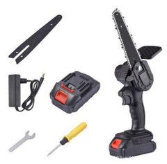 Mini 6 Inch Electric Chain Saw Cordless Chainsaw Felling Tree Felling Household Small Handheld Portable Lithium Electric Saw Electric Saw - Gardening Land