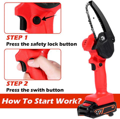 Mini Charging Wireless Handheld Chainsaw Woodworking - Gardening Land