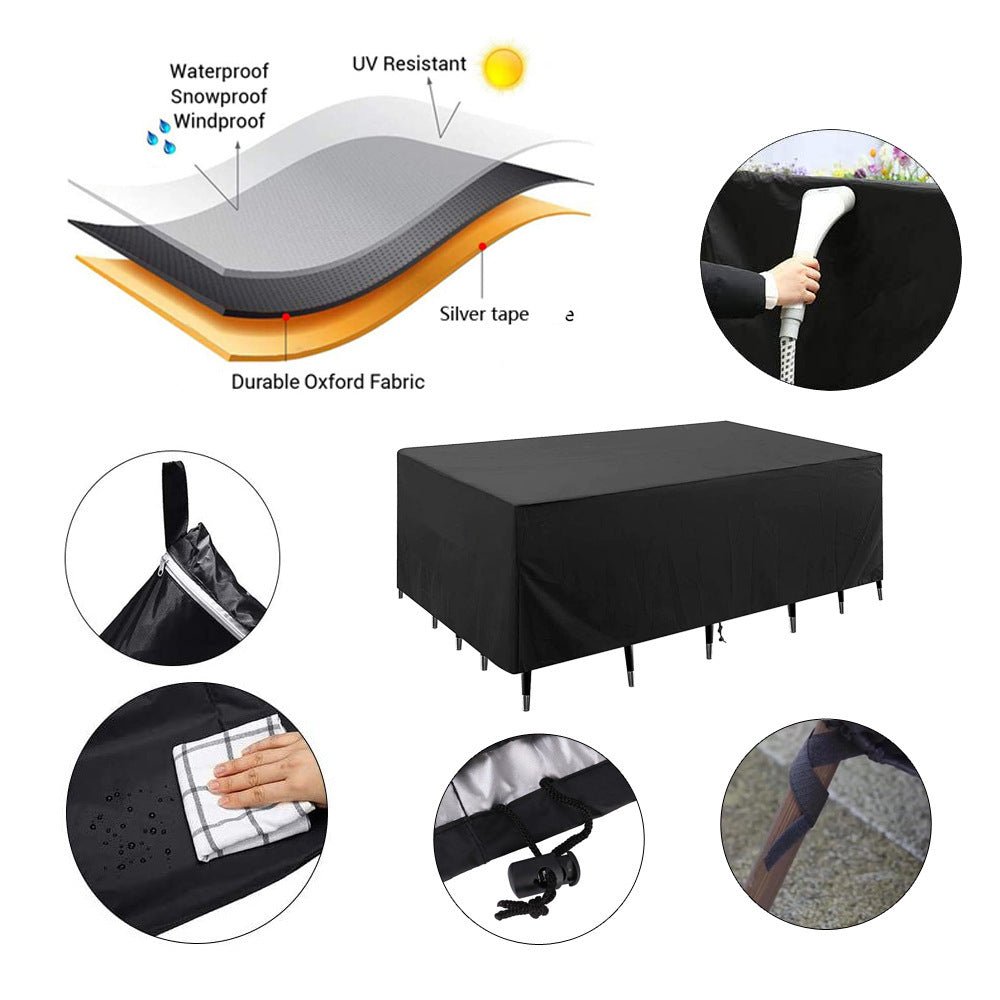 Patio Chair Table Cover Dust Proof Sofa Set Storage Bag Outdoor Garden Furniture Protector Waterproof Dustproof Organizer - Gardening Land