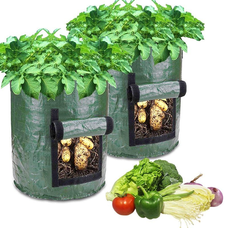 Potato Grow Bags Vegetable Planter Growing Bag DIY Fabric Grow Pot Outdoor Garden Pots Garden Tools Veget Garden - Gardening Land