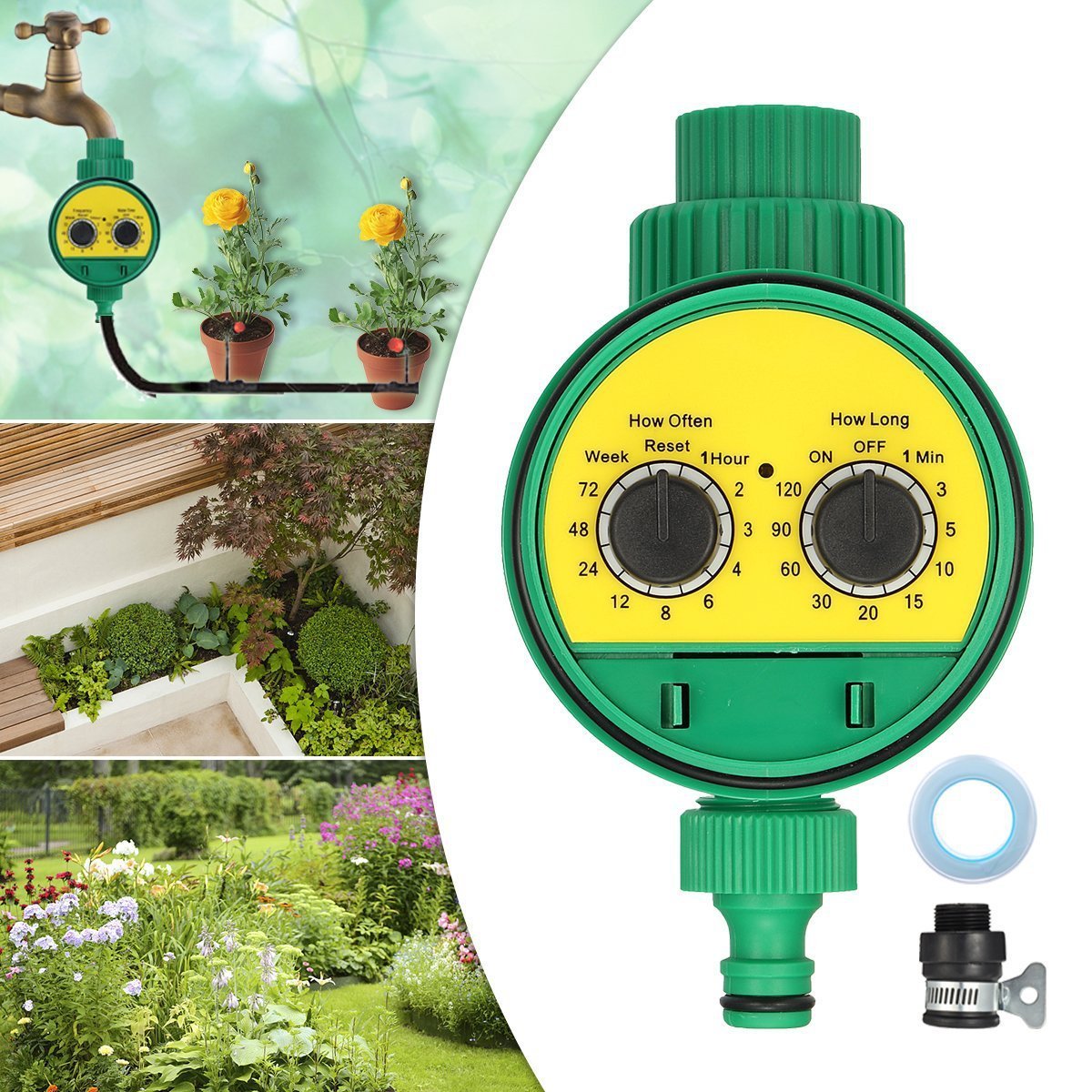 Programmable Garden Watering Timer LCD Display Automatic Irrigation Controller - Gardening Land