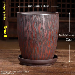 Purple Sand Orchid Pots With Tray - Gardening Land