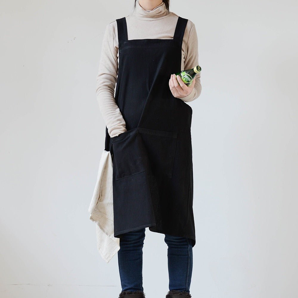 Retro Japanese Style Simple Gardening Men's Cotton And Linen Apron - Gardening Land