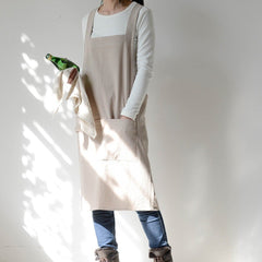 Retro Japanese Style Simple Gardening Men's Cotton And Linen Apron - Gardening Land