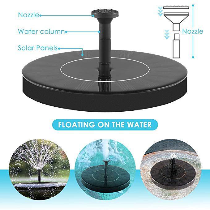 Solar Fountain Outdoor Garden Classic Round - Gardening Land