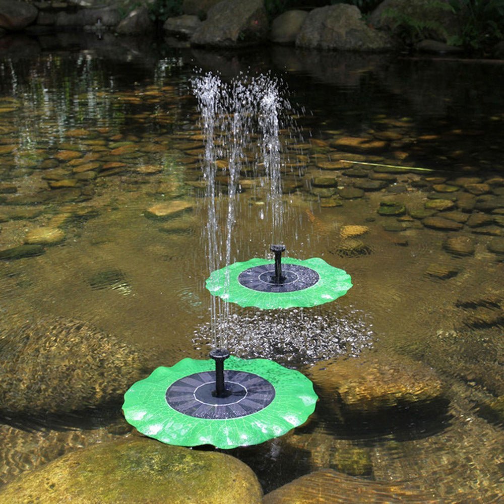 Solar Fountain Outdoor Garden Miniature Lotus Leaf Fountain - Gardening Land
