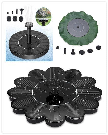 Solar Fountain Outdoor Garden Miniature Lotus Leaf Fountain - Gardening Land