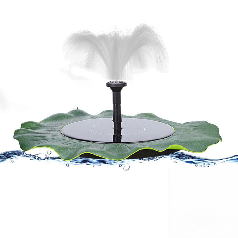 Solar Fountain Outdoor Garden Miniature Lotus Leaf Fountain - Gardening Land