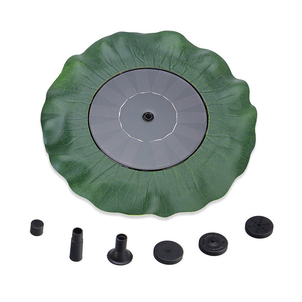 Solar Fountain Outdoor Garden Miniature Lotus Leaf Fountain - Gardening Land