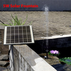 Solar Fountain Oxygen Rockery Water Garden Bird Bathtub Floating Fountain - Gardening Land