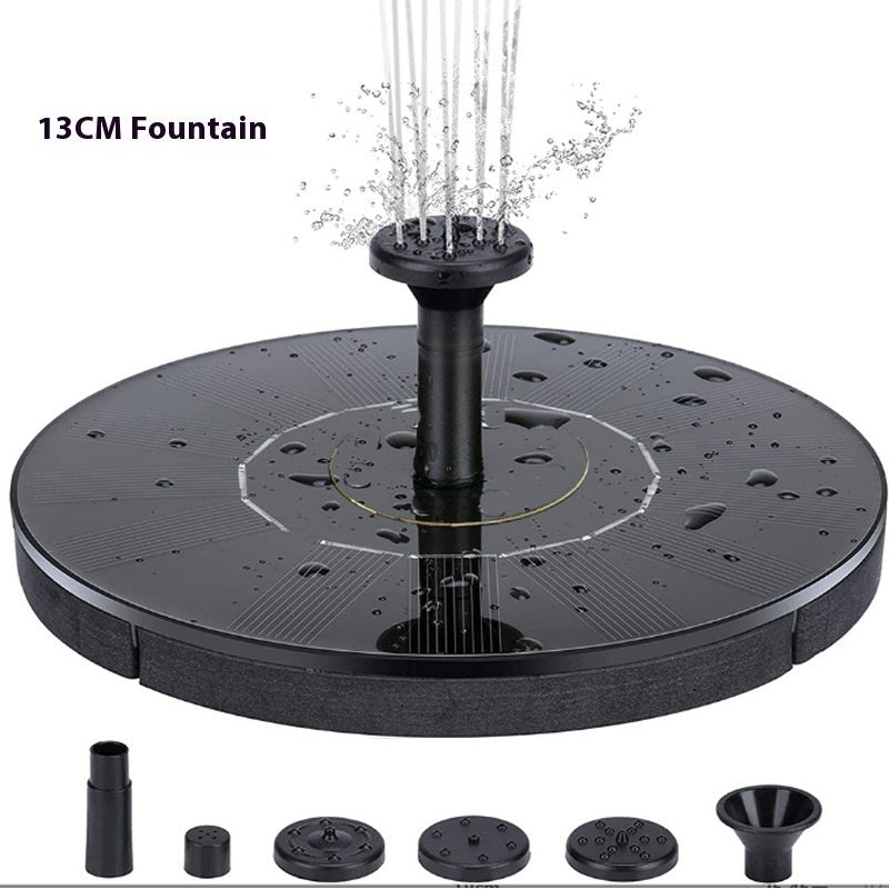 Solar Fountain Oxygen Rockery Water Garden Bird Bathtub Floating Fountain - Gardening Land