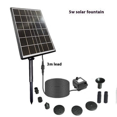 Solar Fountain Oxygen Rockery Water Garden Bird Bathtub Floating Fountain - Gardening Land