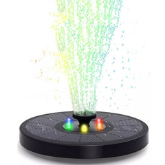 Solar Fountain Pump Fountain Light Round Floating Fountain Pump Color LED Light - Gardening Land