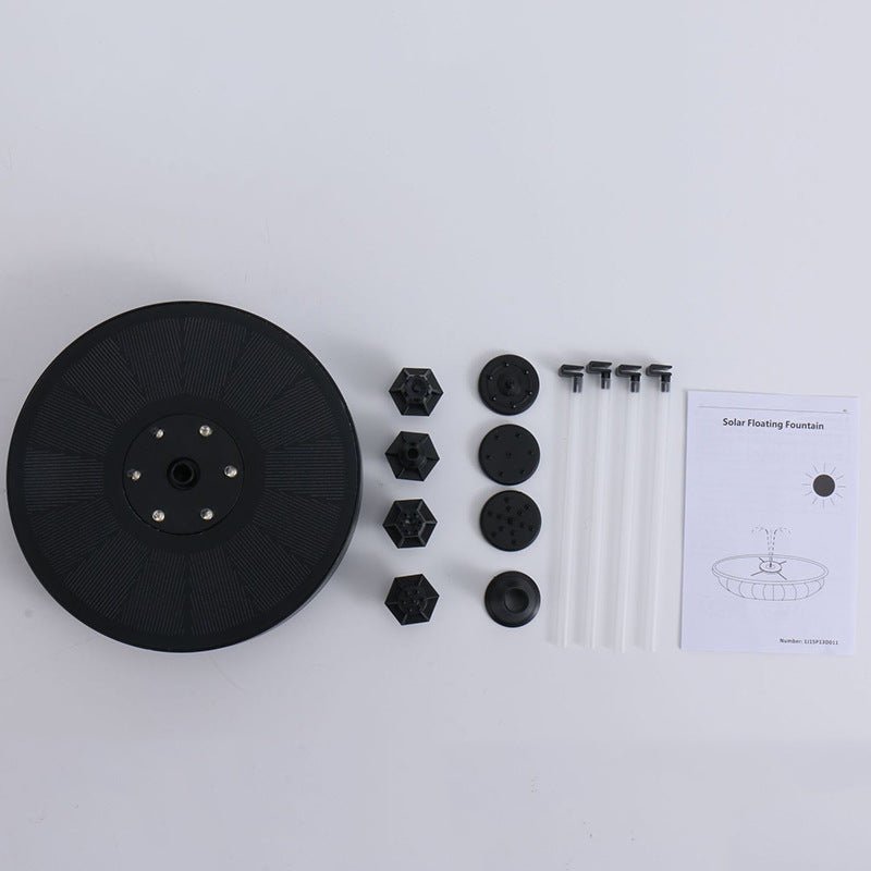 Solar Fountain Pump Fountain Light Round Floating Fountain Pump Color LED Light - Gardening Land
