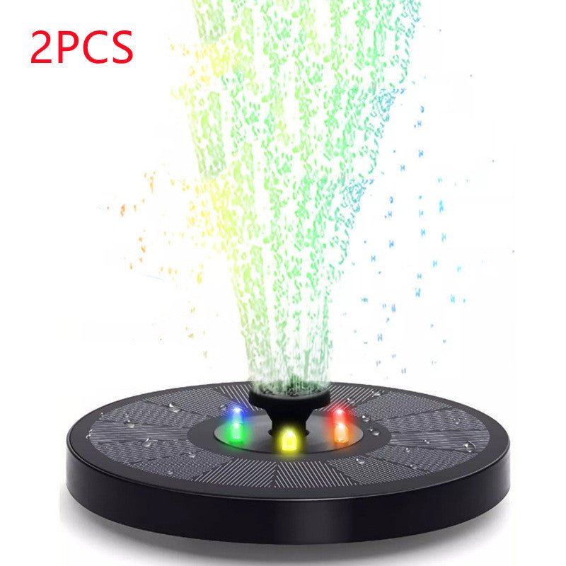 Solar Fountain Pump Fountain Light Round Floating Fountain Pump Color LED Light - Gardening Land