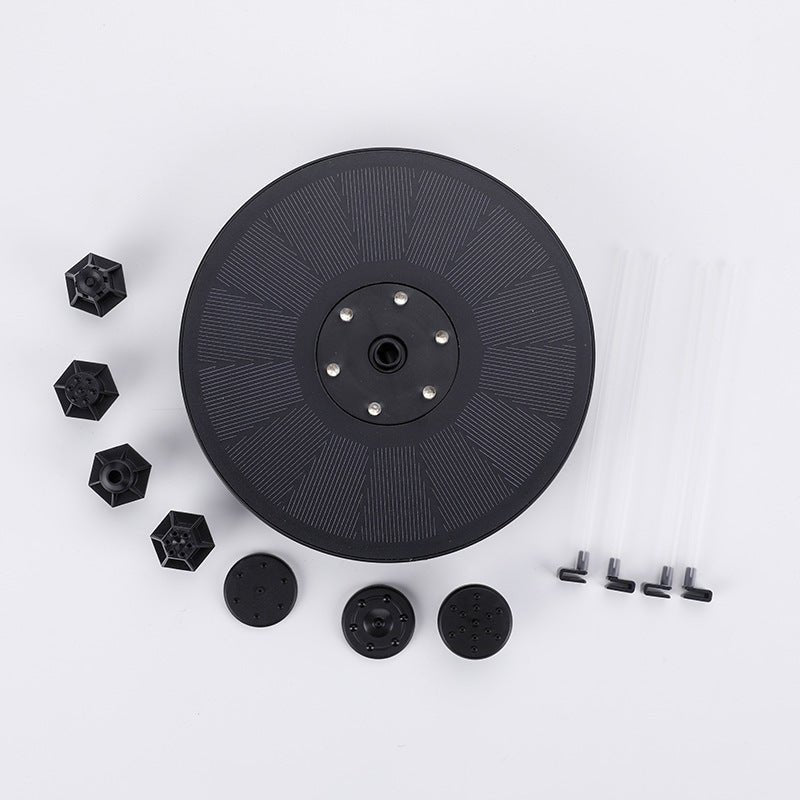 Solar Fountain Pump Fountain Light Round Floating Fountain Pump Color LED Light - Gardening Land