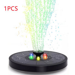 Solar Fountain Pump Fountain Light Round Floating Fountain Pump Color LED Light - Gardening Land