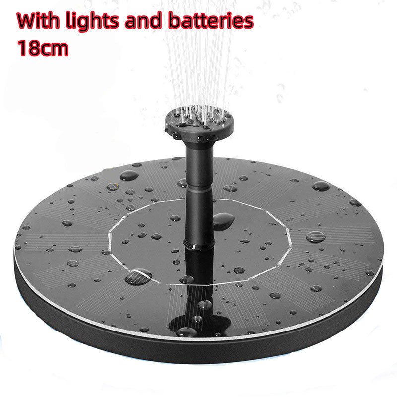 Solar Fountain Water Outdoor Garden Circular Floating Water Landscape - Gardening Land