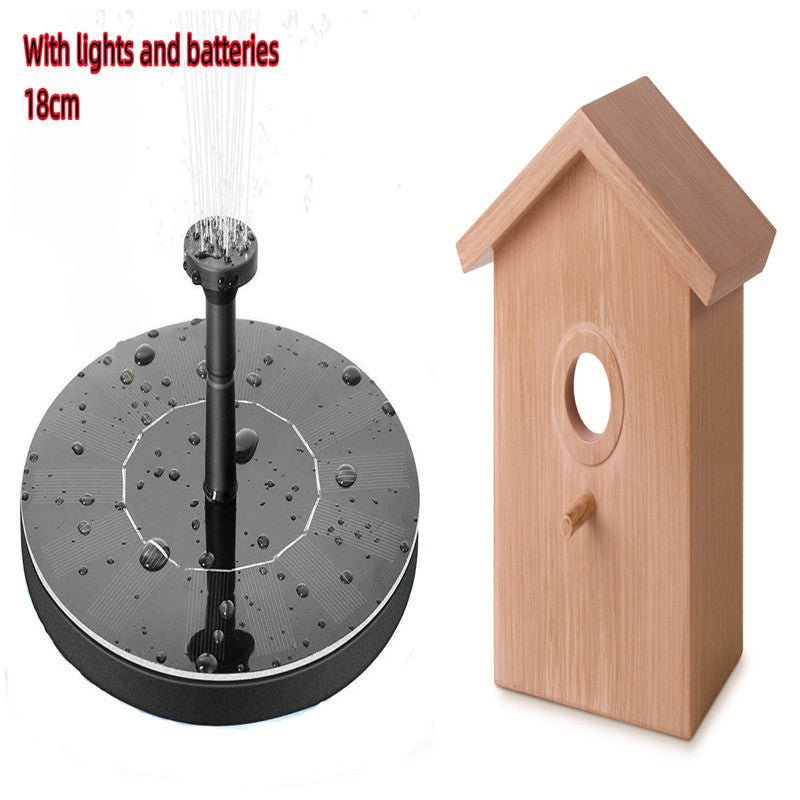 Solar Fountain Water Outdoor Garden Circular Floating Water Landscape - Gardening Land