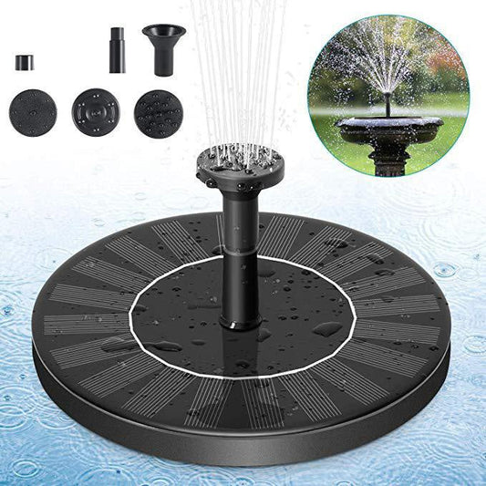 Solar Fountain Water Outdoor Garden Circular Floating Water Landscape - Gardening Land