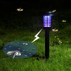 Solar Led Rechargeable Anti - Mosquito Lamp Electronic Fly Bug Zapper Insect Pest Uv Trap Outdoor Garden Lawn Lamp - Gardening Land