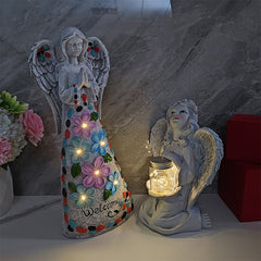 Solar Light Sculpture Garden Garden Wings Decoration - Gardening Land