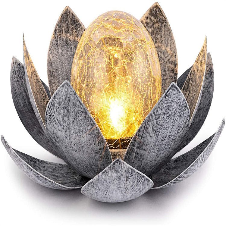 Solar Lotus Light Garden Crack Decoration - Gardening Land