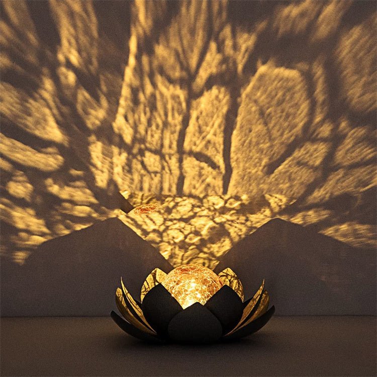 Solar Lotus Light Garden Crack Decoration - Gardening Land