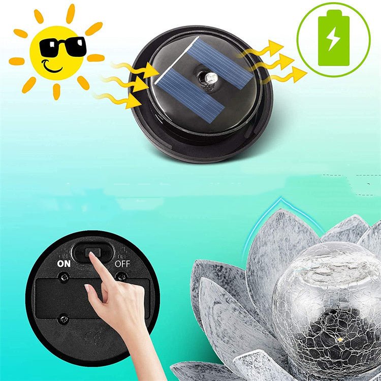 Solar Lotus Light Garden Crack Decoration - Gardening Land