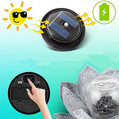 Solar Lotus Light Garden Crack Decoration - Gardening Land