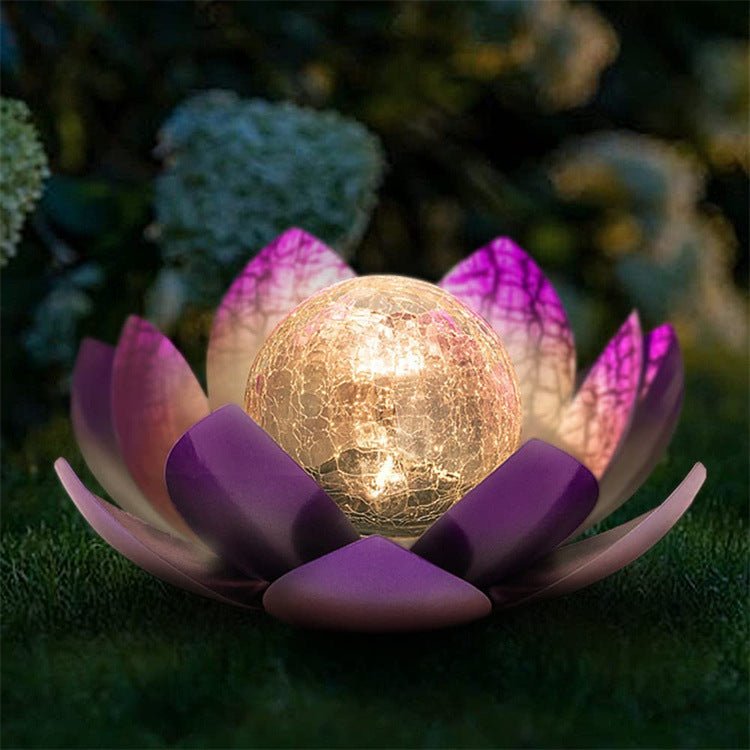 Solar Lotus Light Garden Crack Decoration - Gardening Land