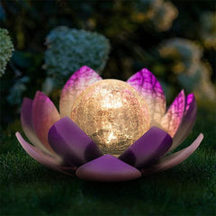 Solar Lotus Light Garden Crack Decoration - Gardening Land