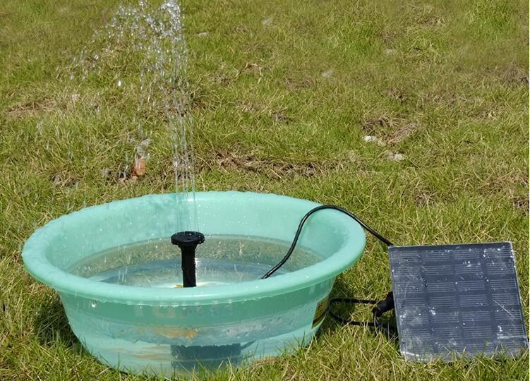 Solar Panel Powered Water Fountain Pool Pond Garden Water Sprinkler Sprayer with Water Pump & 3 Spray Heads - Gardening Land