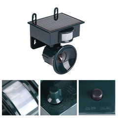 Solar Powered Motion Sensor Ultrasonic Bird Dog Cat Fox Mouse Pest Repeller - Gardening Land