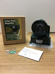 Solar Powered Motion Sensor Ultrasonic Bird Dog Cat Fox Mouse Pest Repeller - Gardening Land