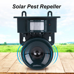 Solar Powered Motion Sensor Ultrasonic Bird Dog Cat Fox Mouse Pest Repeller - Gardening Land