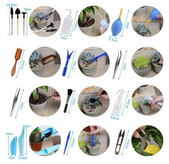 Succulents Potted Gardening Tool Set Succulent Seedlings Spray Bottle Watering Pot Soil Shovel Potted Trim Tube Shovel - Gardening Land