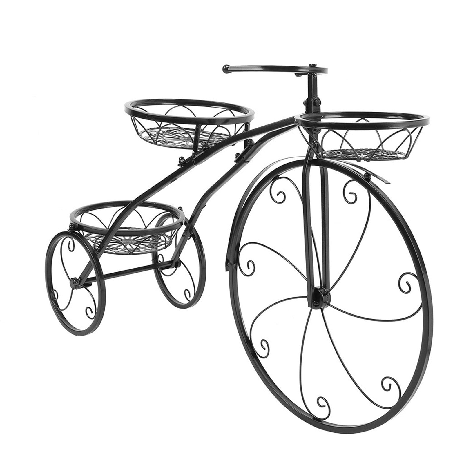 Tricycle Plant Stand Flower Pot Cart Holder Ideal For Home Garden And Patio - Gardening Land