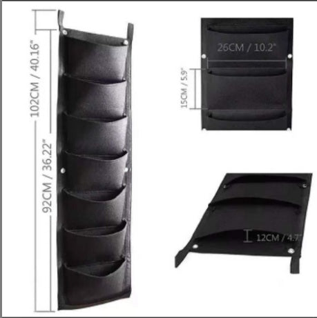 Wall Garden Hanging Planting Bags Vertical Outdoor Indoor Planter - Gardening Land