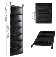 Wall Garden Hanging Planting Bags Vertical Outdoor Indoor Planter - Gardening Land