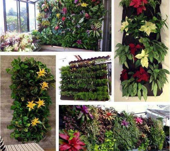 Wall Garden Hanging Planting Bags Vertical Outdoor Indoor Planter - Gardening Land