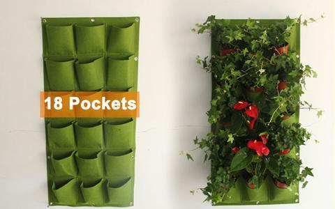 Wall Mount Hanging Planting Bags Home Supplies Multi Pockets DIY Grow Bag Planter Vertical Growing Vegetable Living Garden Bag - Gardening Land