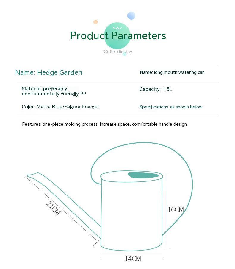 Watering Long Mouth Plastic Watering Can - Gardening Land