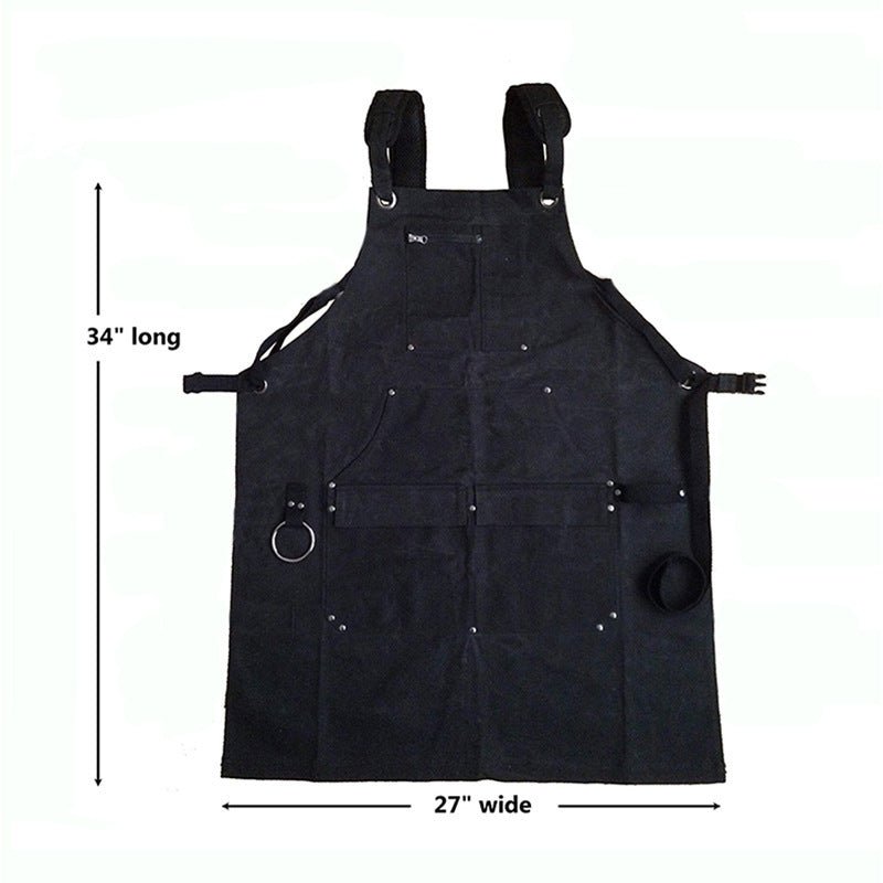Woodworking Gardening Artist Barbecue Baker Kitchen Household Plain Waxing Canvas Apron - Gardening Land