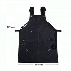 Woodworking Gardening Artist Barbecue Baker Kitchen Household Plain Waxing Canvas Apron - Gardening Land