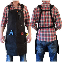 Woodworking Gardening Artist Barbecue Baker Kitchen Household Plain Waxing Canvas Apron - Gardening Land
