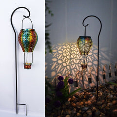 Wrought Iron Hollow Solar Garden Light - Gardening Land